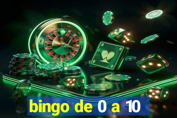 bingo de 0 a 10