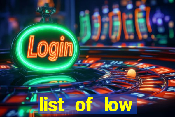 list of low variance slot machines