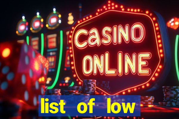 list of low variance slot machines