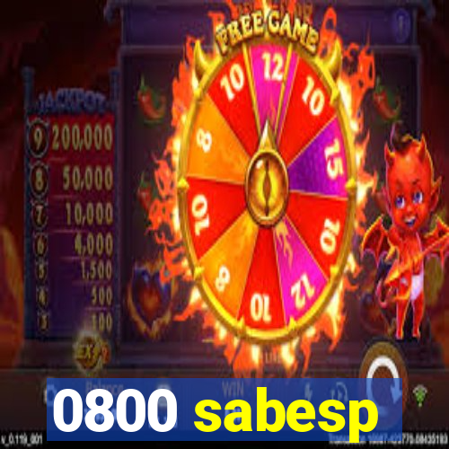 0800 sabesp