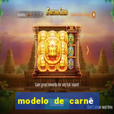 modelo de carnê de pagamento word