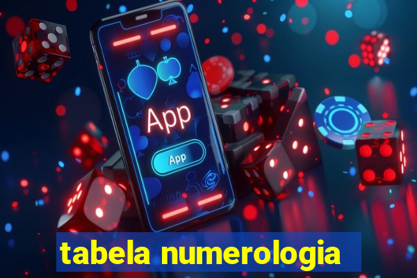 tabela numerologia