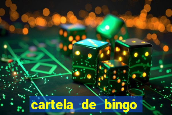 cartela de bingo de letras