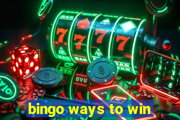 bingo ways to win