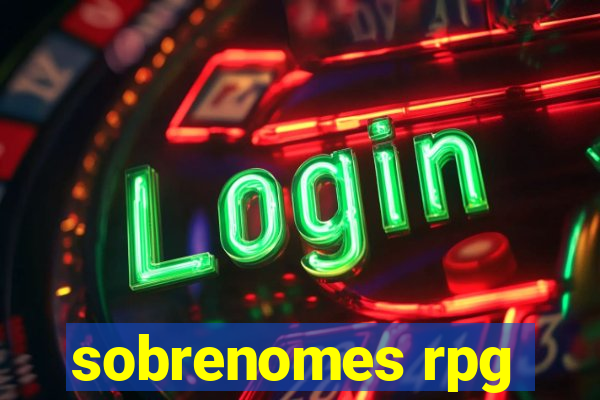 sobrenomes rpg